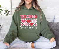 Teaching Sweethearts Teacher Hoodie, Valentine Gifts Hoodie