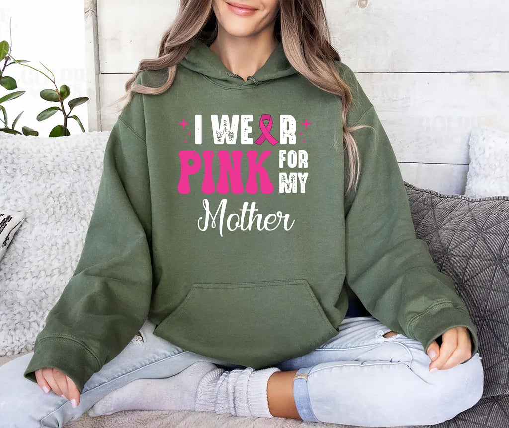 I Wear Pink for Custom Hoodie, Cancer Awareness Hoodie