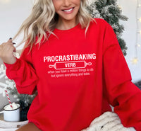 Procrastibaking Sweatshirt, Funny Baking Sweatshirt