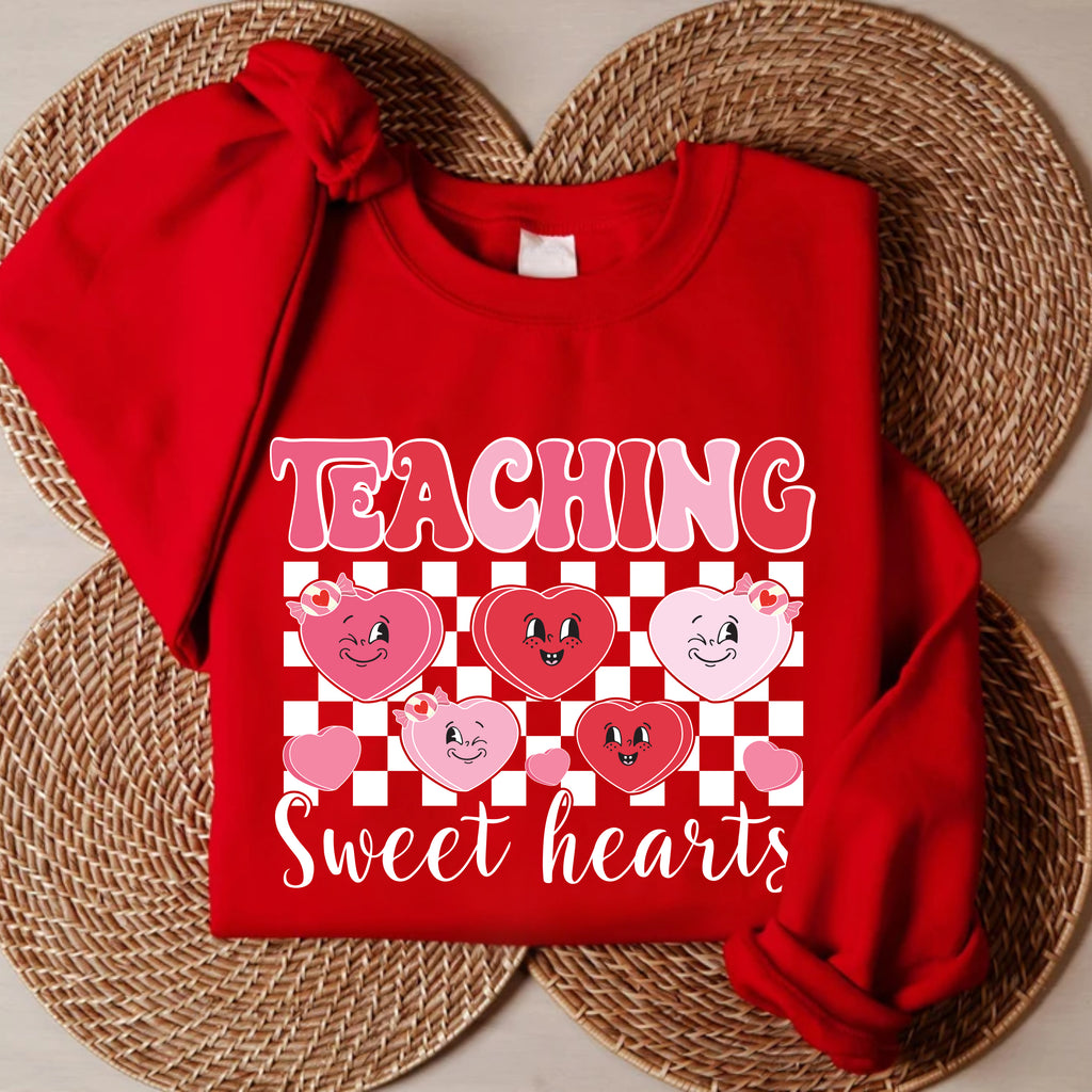 Teaching Sweethearts Teacher Sweatshirt, Valentine Gifts Pullover