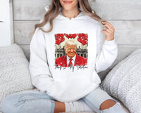 Trump Is My Valentine Hoodie, Political MAGA Valentine Pullover Hoodie