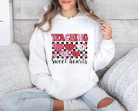 Teaching Sweethearts Teacher Hoodie, Valentine Gifts Hoodie