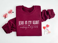 Jesus In My Heart Nursing In My Veins Sweatshirt, Jesus Nurse Sweatshirt