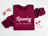 Running Is My Therapy Sweatshirt, Hiking  Sweatshirt