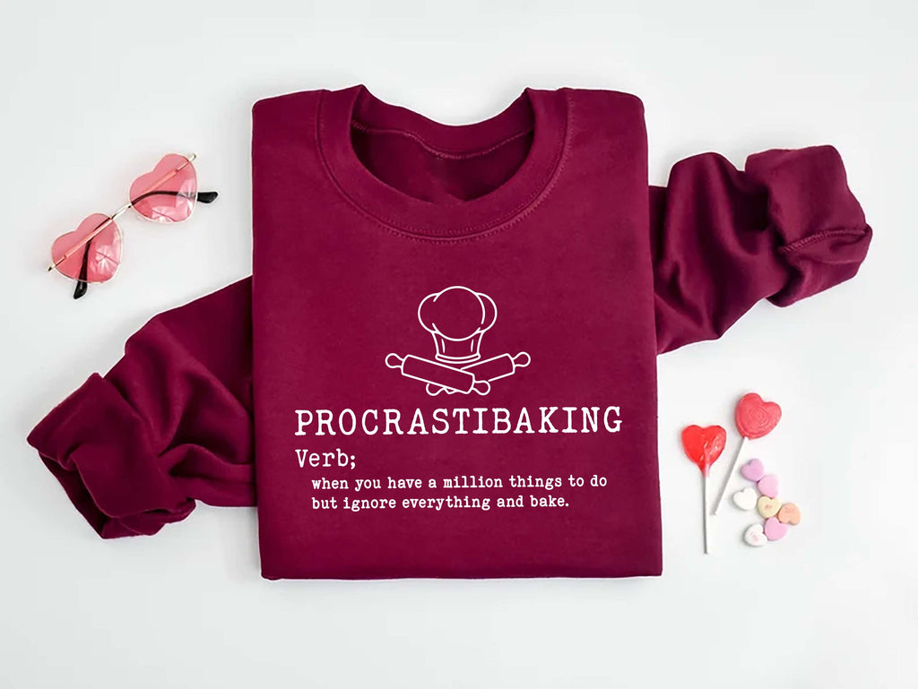 Procrastibaking Sweatshirt, Funny Baking Sweatshirt