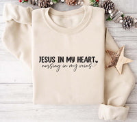 Jesus In My Heart Nursing In My Veins Sweatshirt, Jesus Nurse Sweatshirt