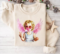 Blowing Bubble Cupid Sweatshirt, Valentine's Day Sweatshirt