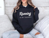 Running Is My Therapy Hoodie, Hiking Hoodie