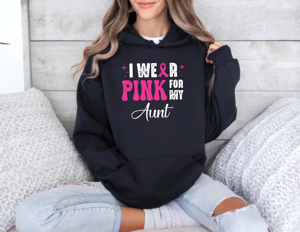 I Wear Pink for Custom Hoodie, Cancer Awareness Hoodie