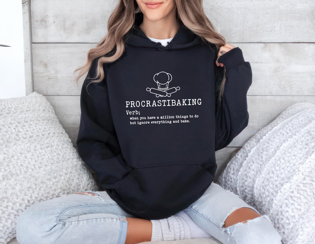 Procrastibaking Hoodie, Funny Baking Hoodie