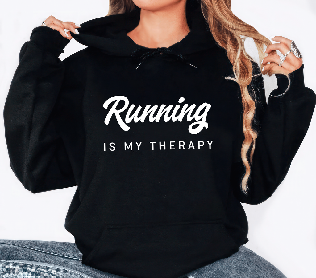 Running Is My Therapy Hoodie, Hiking Hoodie