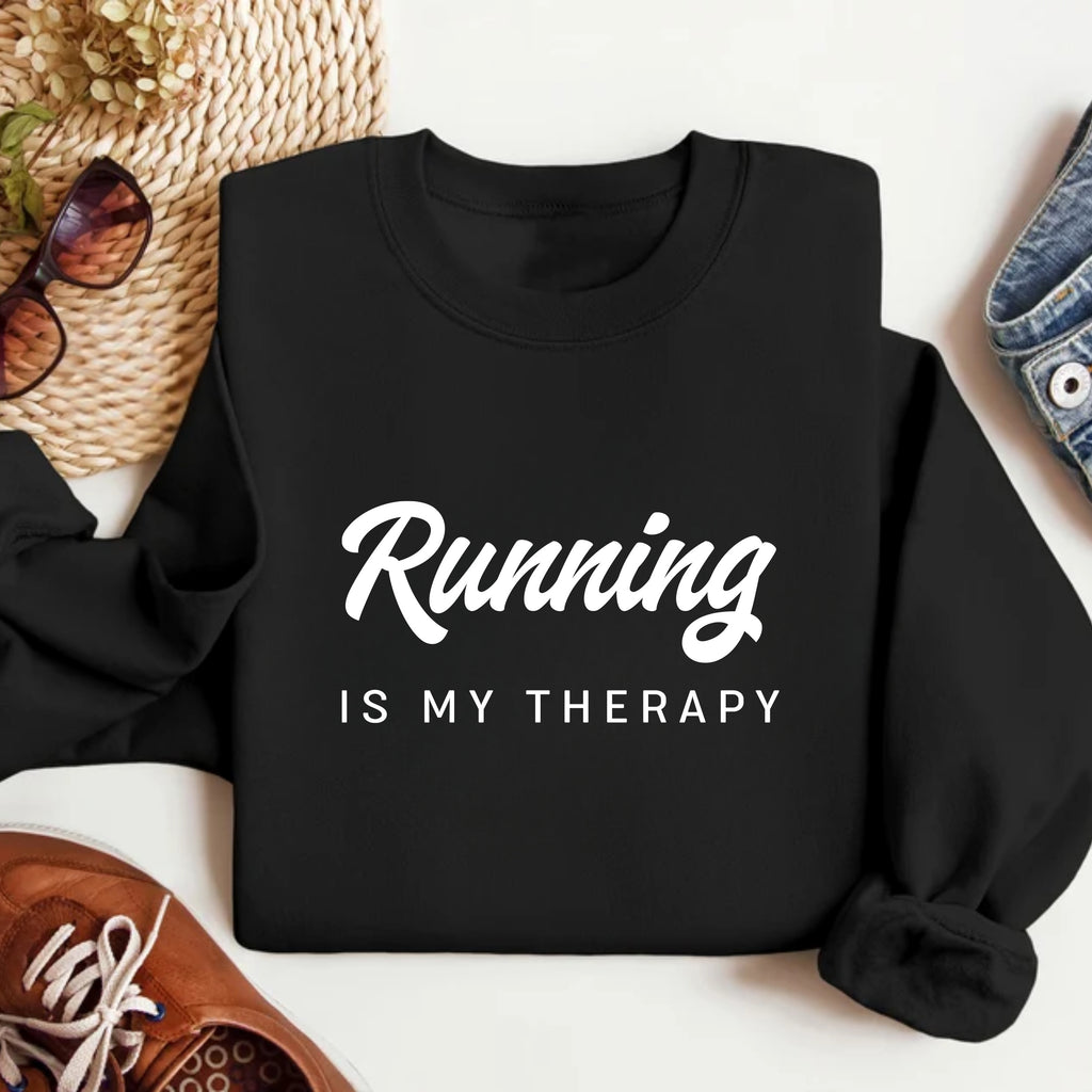 Running Is My Therapy Sweatshirt, Hiking  Sweatshirt