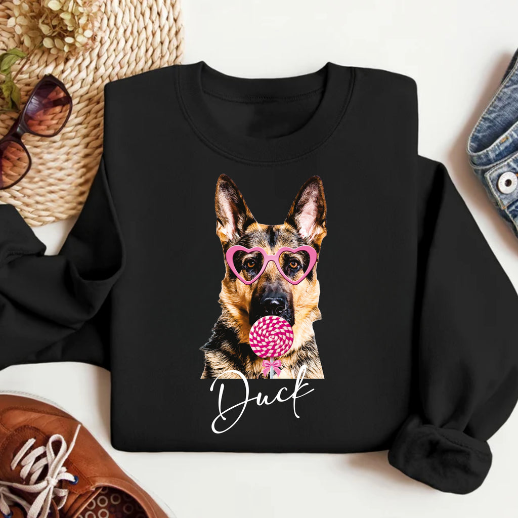 Personalized Dog Valentine Sweatshirt, Dog Owner Valentines Gift