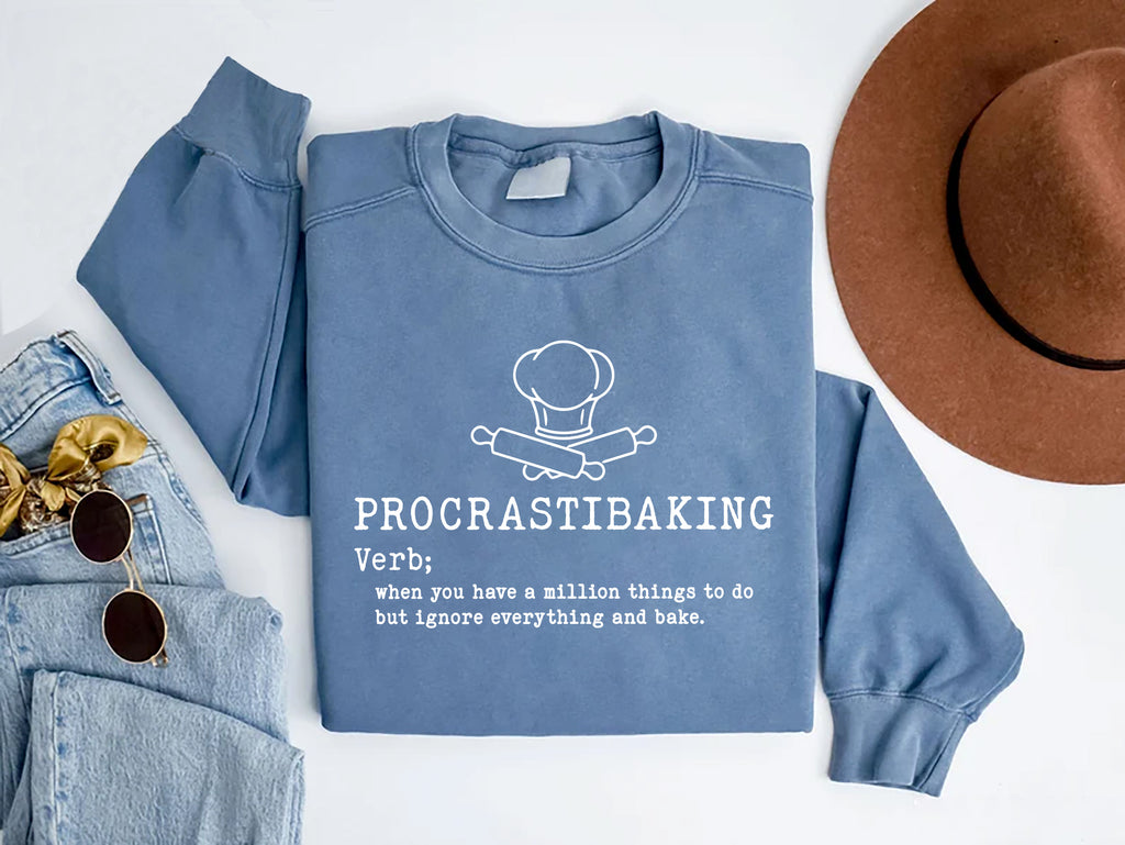 Procrastibaking Sweatshirt, Funny Baking Sweatshirt