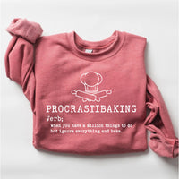 Procrastibaking Sweatshirt, Funny Baking Sweatshirt