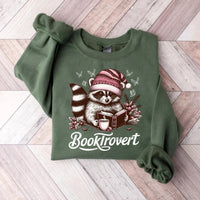 Booktrovert Sweatshirt, Book Lover Pullover, Funny Raccoon Sweatshirt