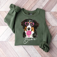 Personalized Dog Valentine Sweatshirt, Dog Owner Valentines Gift