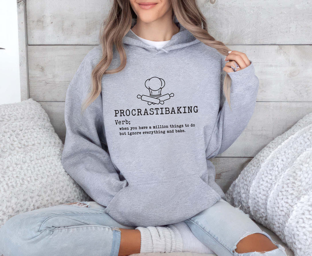 Procrastibaking Hoodie, Funny Baking Hoodie