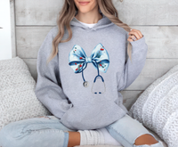 Coquette Nurse Stethoscope Bow Hoodie, Bow Stethoscope Hoodie