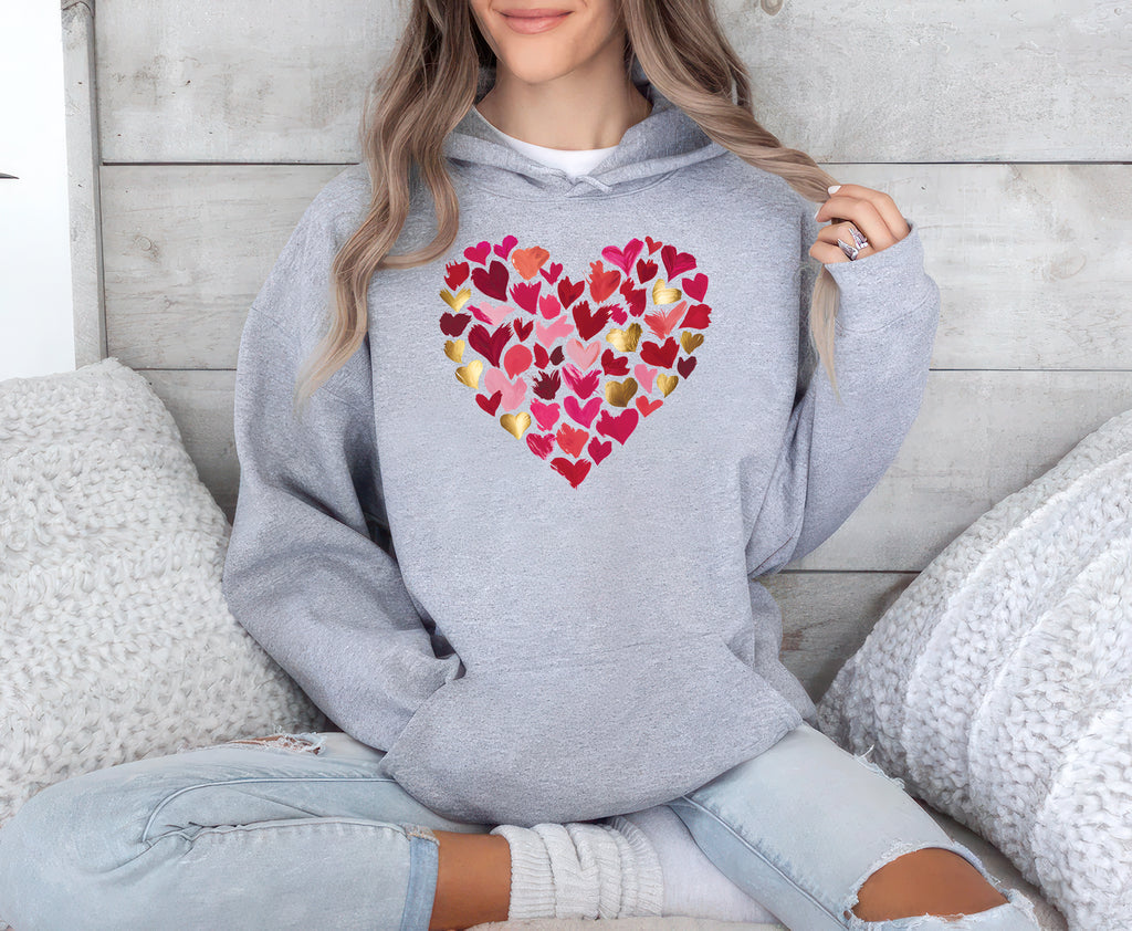 Valentine's Day Heart Hoodie, Girls Valentine Gift