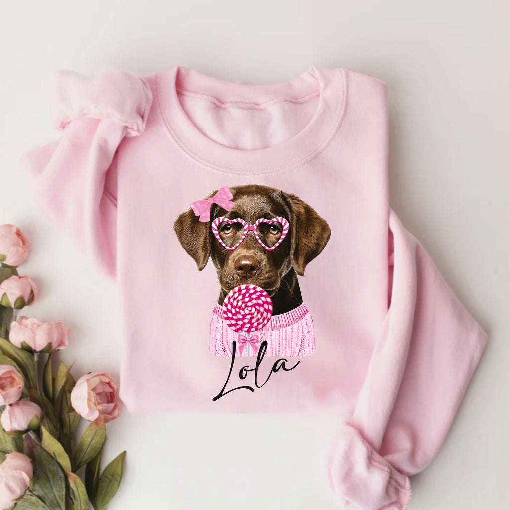 Personalized Dog Valentine Sweatshirt, Dog Owner Valentines Gift