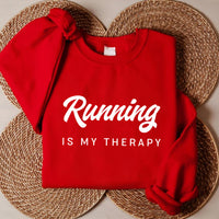 Running Is My Therapy Sweatshirt, Hiking  Sweatshirt