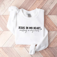 Jesus In My Heart Nursing In My Veins Sweatshirt, Jesus Nurse Sweatshirt