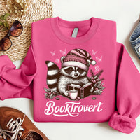 Booktrovert Sweatshirt, Book Lover Pullover, Funny Raccoon Sweatshirt