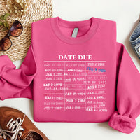 Library Card Due Date Sweatshirt, Library Card Sweatshirt, Book Lover Sweatshirt