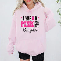 I Wear Pink for Custom Hoodie, Cancer Awareness Hoodie