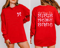 God Says I Am Coquette Bow Long Sleeve Shirt, Two-Sided Print Shirt