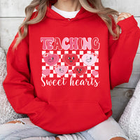 Teaching Sweethearts Teacher Hoodie, Valentine Gifts Hoodie