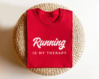 Running Is My Therapy Short Sleeve T-Shirt, Hiking Shirt