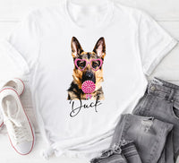 Personalized Dog Valentine Short Sleeve T-Shirt, Dog Owner Valentines Gift Shirt