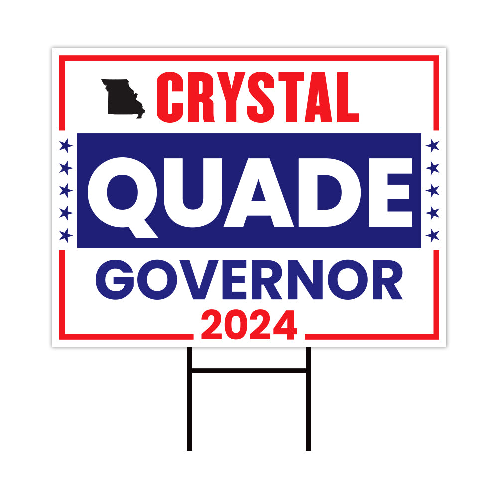 a sign that says crystal quade government