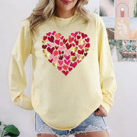 Valentine's Day Heart Sweatshirt, Girls Valentine Gift