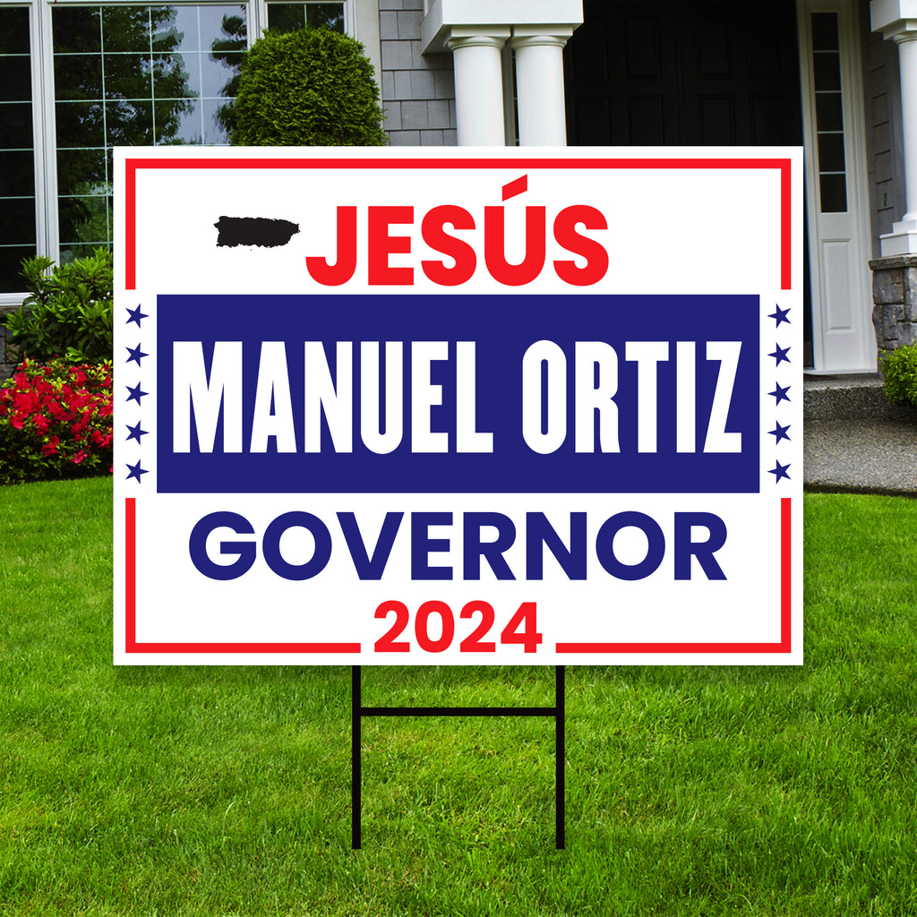 a political sign in front of a house