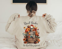 Read Books Be Kind Stay Weird Sweatshirt, Librarian Gifts Pullover