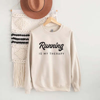 Running Is My Therapy Sweatshirt, Hiking  Sweatshirt