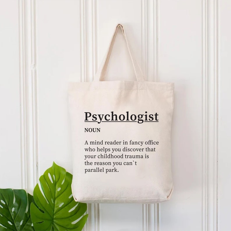 Psychologist Definition Tote Bag, Psychologist Enthusiast Tote Bag