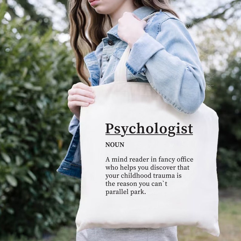 Psychologist Definition Tote Bag, Psychologist Enthusiast Tote Bag