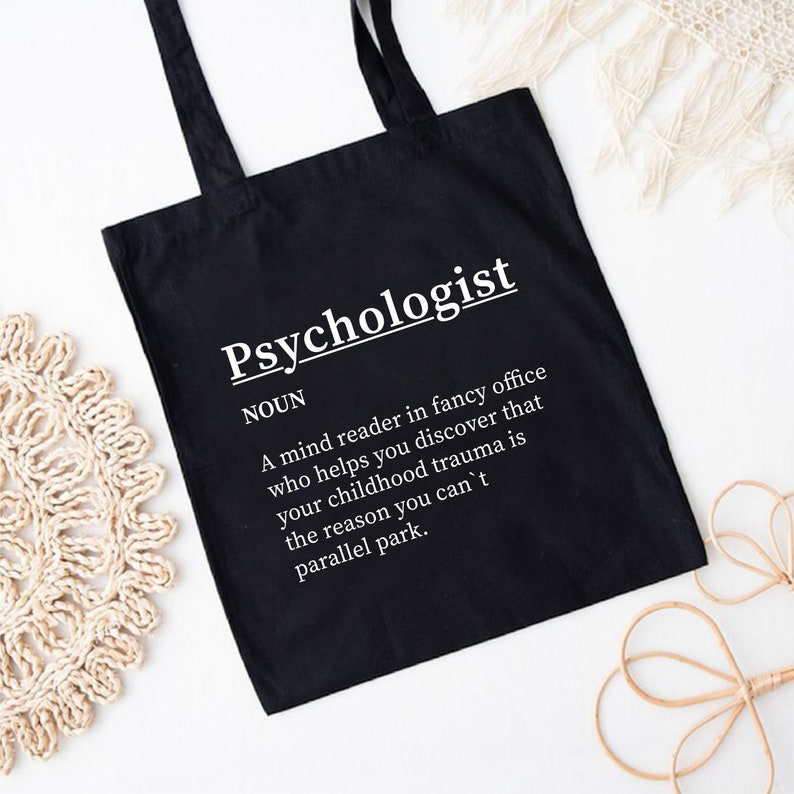 Psychologist Definition Tote Bag, Psychologist Enthusiast Tote Bag