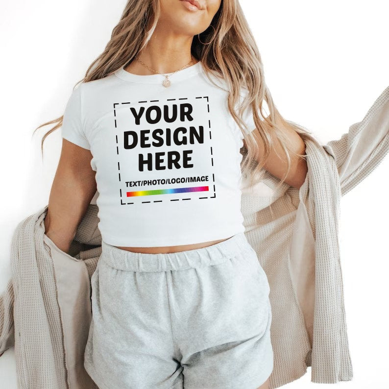 Custom Crop Top for Women, Personalized Crop Top, Mothers Day