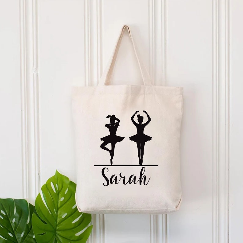 Personalized Dance Tote Bag for Teachers and Teams - Custom Cotton Bag with Name