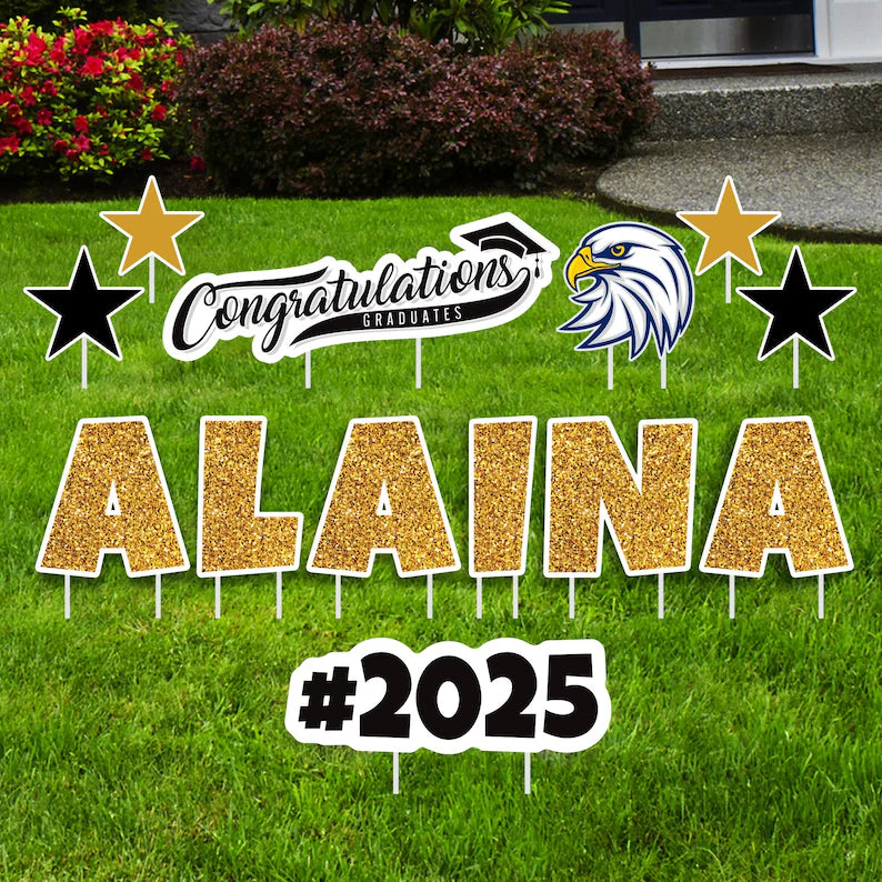 Personalized Graduation Yard Sign Letters