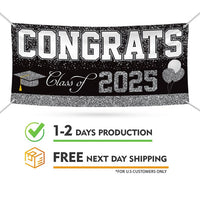 Congrats Grad 2025 Banner Sign