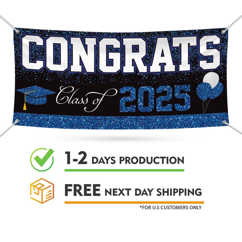 Congrats Grad 2025 Banner Sign