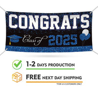 Congrats Grad 2025 Banner Sign