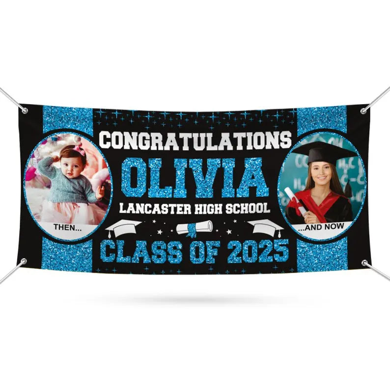 Graduation 2025 Personalized Photo Banner Sign