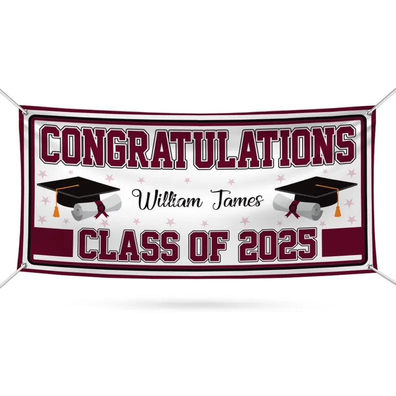 Graduation 2025 Personalized Banner Sign